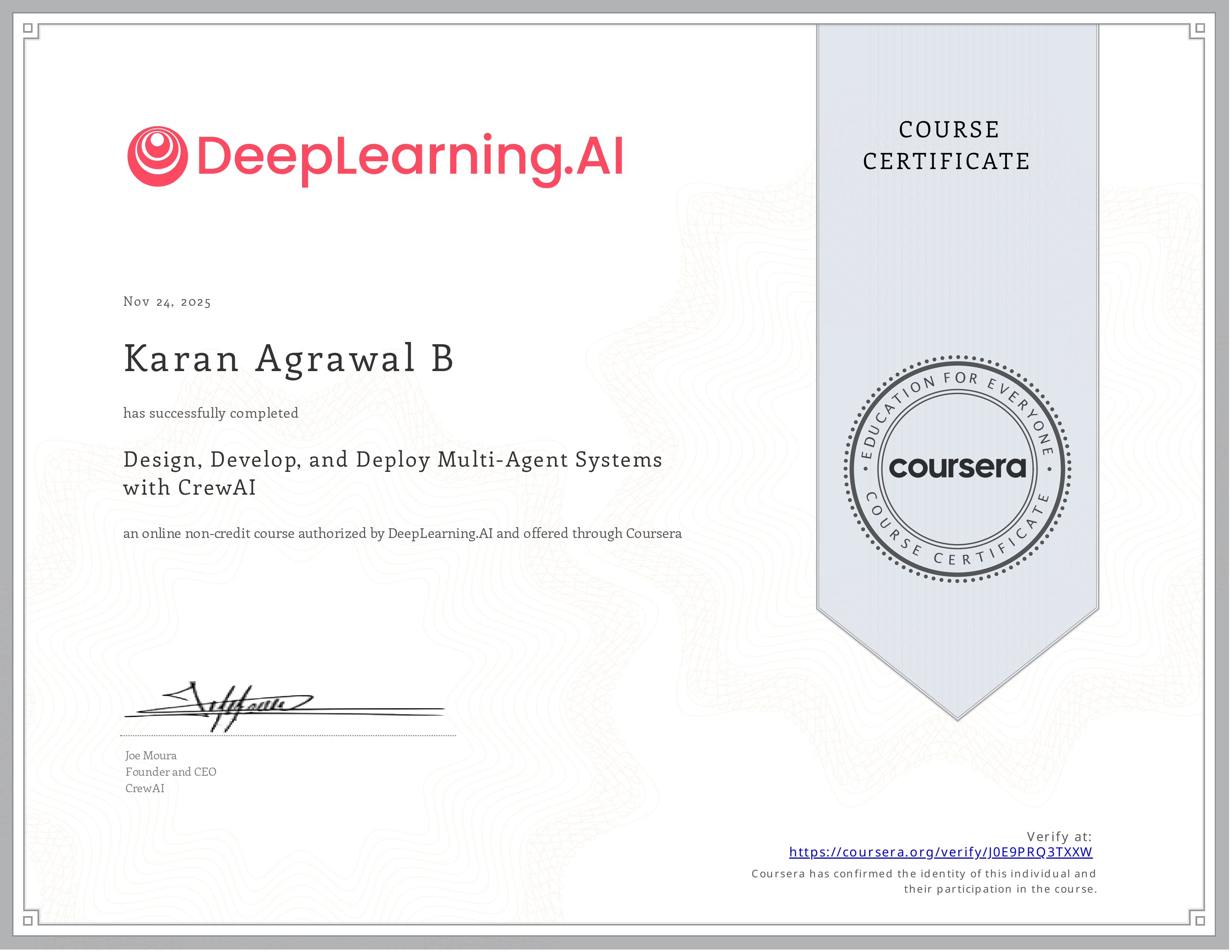RAG Certificate